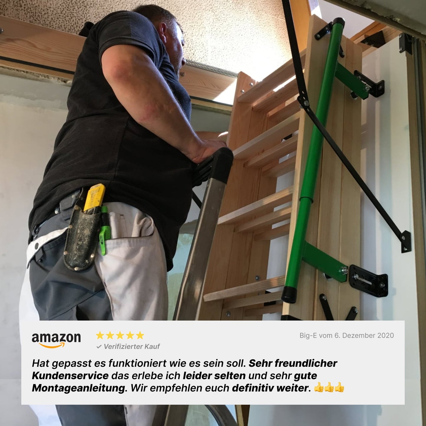 Gedämmte HEYKE AntiGravity Basic Bodentreppe