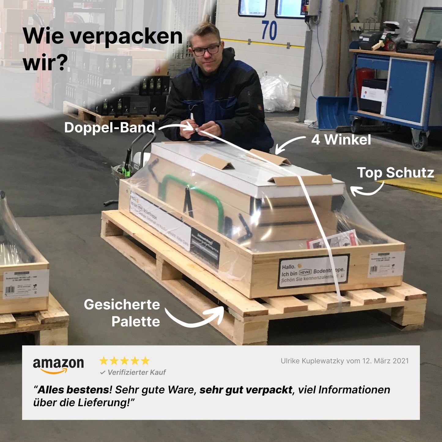 Gedämmte HEYKE AntiGravity Basic Bodentreppe