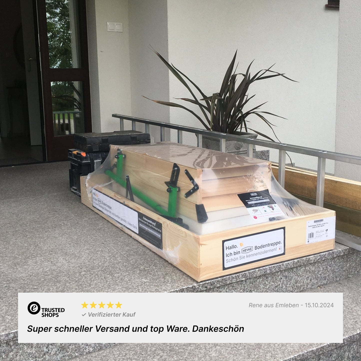 Gedämmte HEYKE AntiGravity Basic Bodentreppe