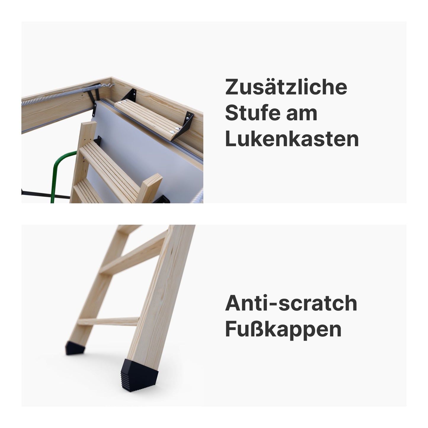 Gedämmte HEYKE AntiGravity Basic Bodentreppe