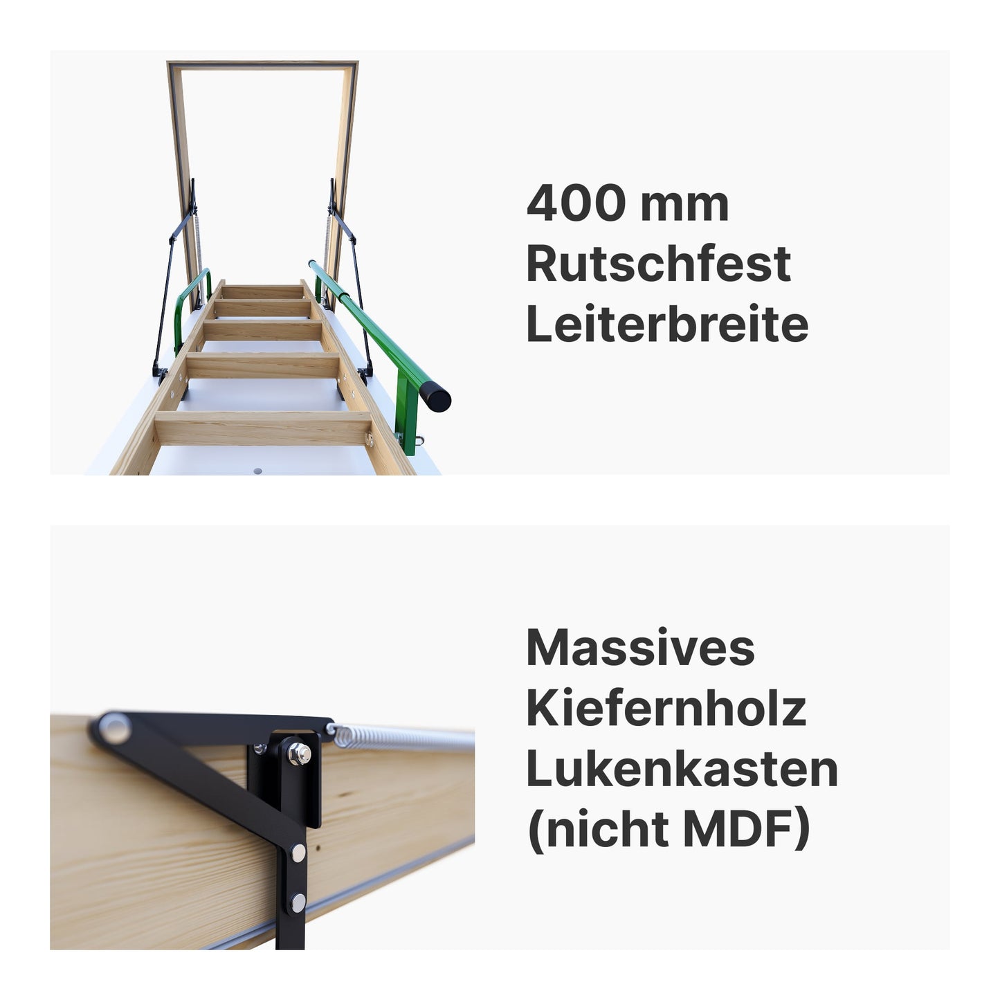 Gedämmte HEYKE AntiGravity Basic Bodentreppe