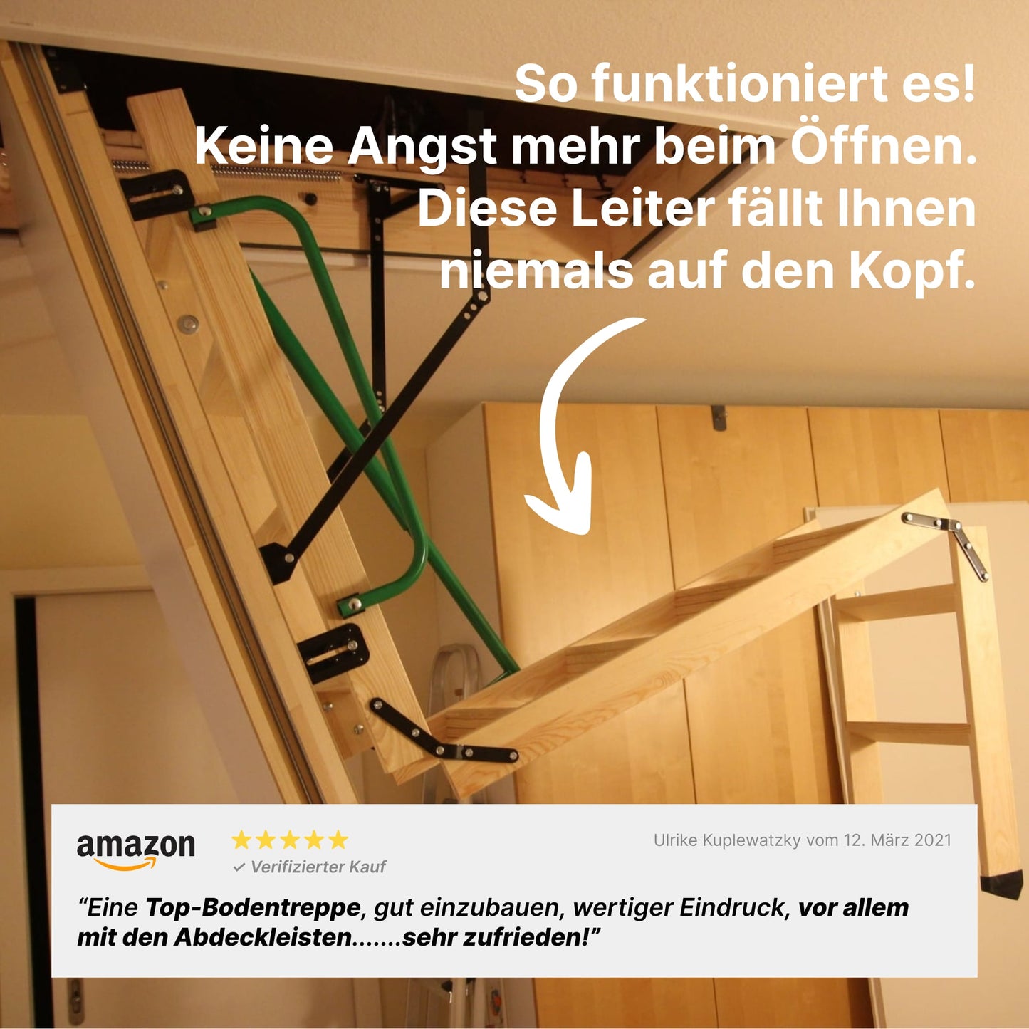Gedämmte HEYKE AntiGravity Basic Bodentreppe