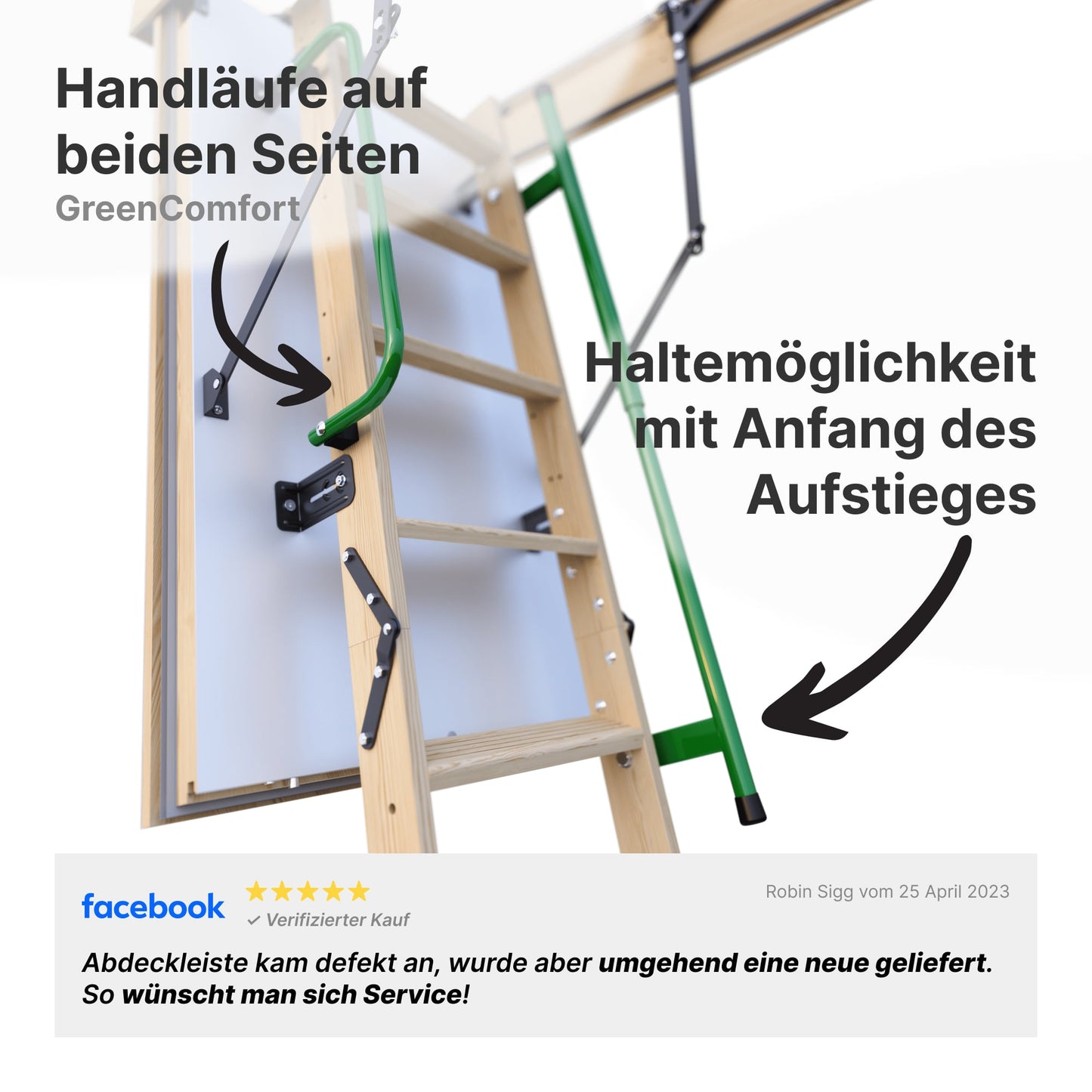 Gedämmte HEYKE AntiGravity Basic Bodentreppe