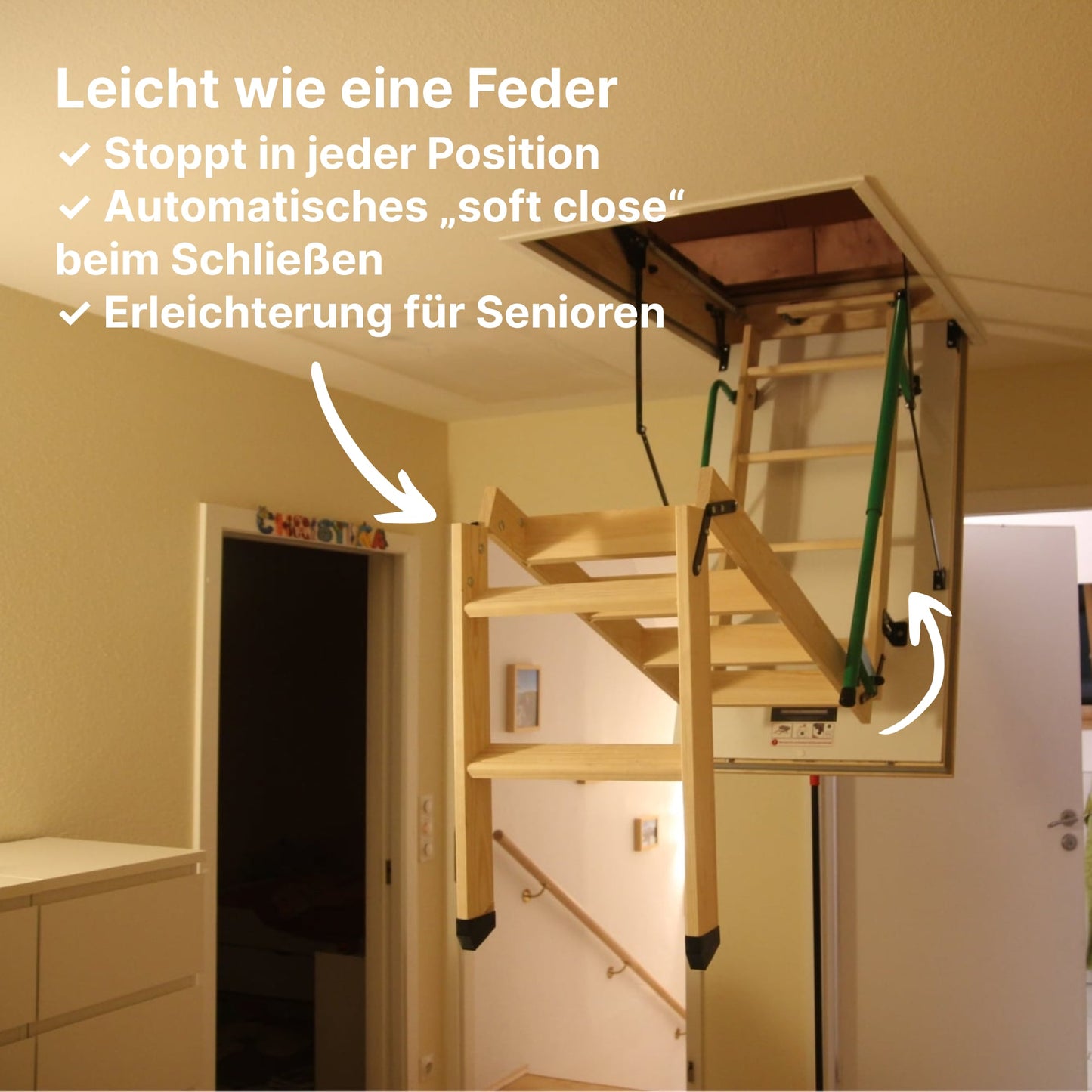 Gedämmte HEYKE AntiGravity Basic Bodentreppe