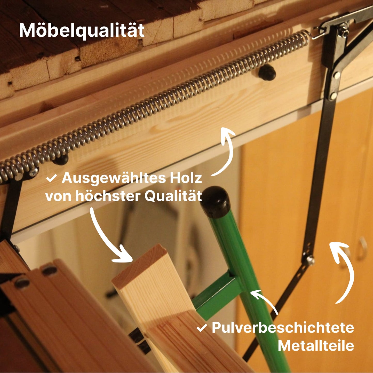 Gedämmte HEYKE AntiGravity Basic Bodentreppe