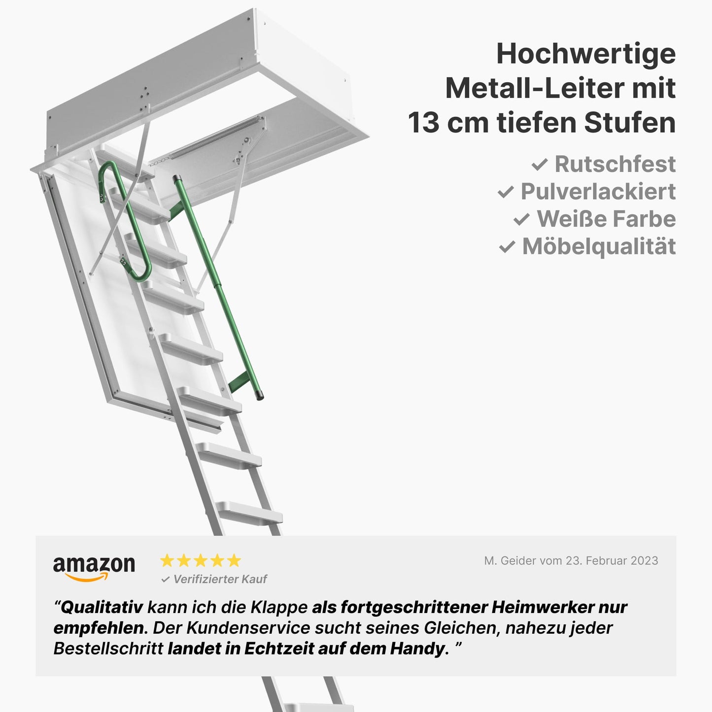 Metall + Brandhemmend HEYKE AntiGravity Metal Basic Bodentreppe