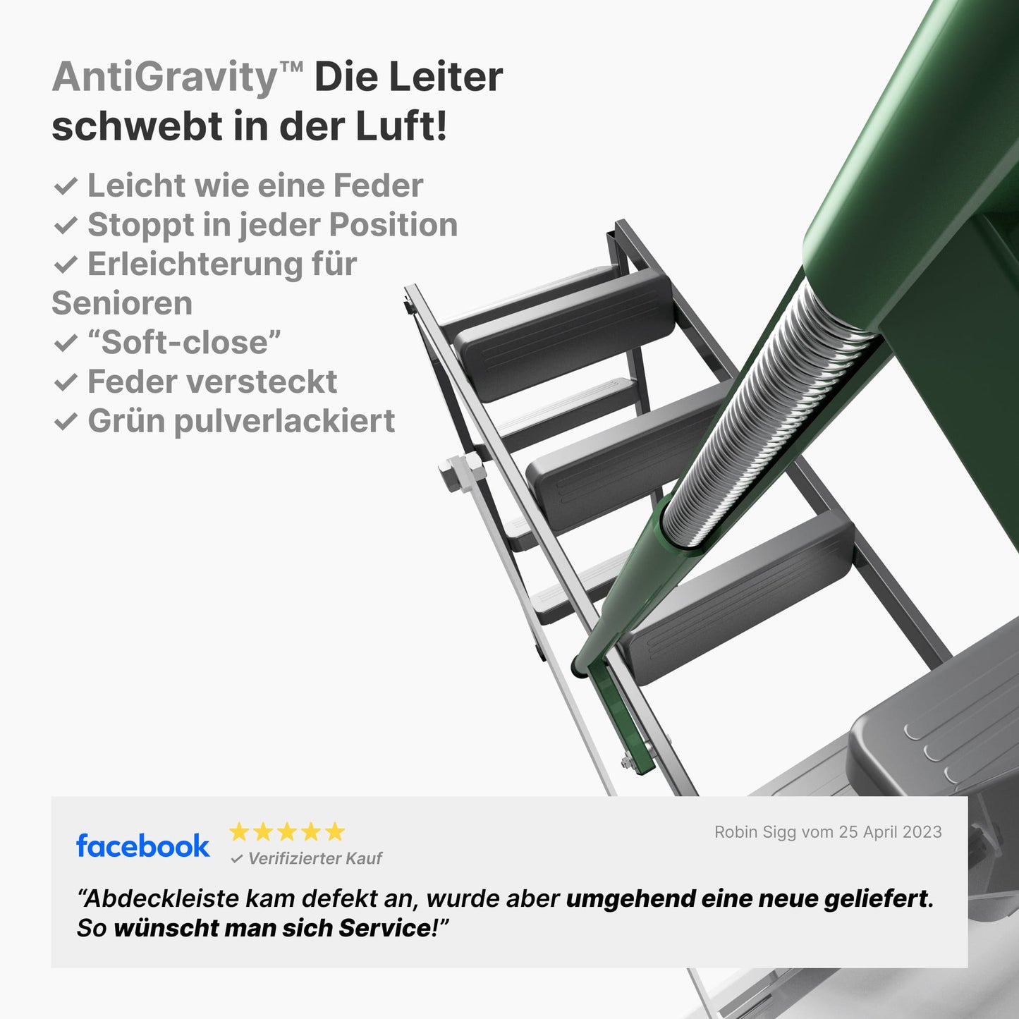 Professionelle Metall + Brandhemmend + Passivhaus HEYKE AntiGravity Metal Pro Bodentreppe