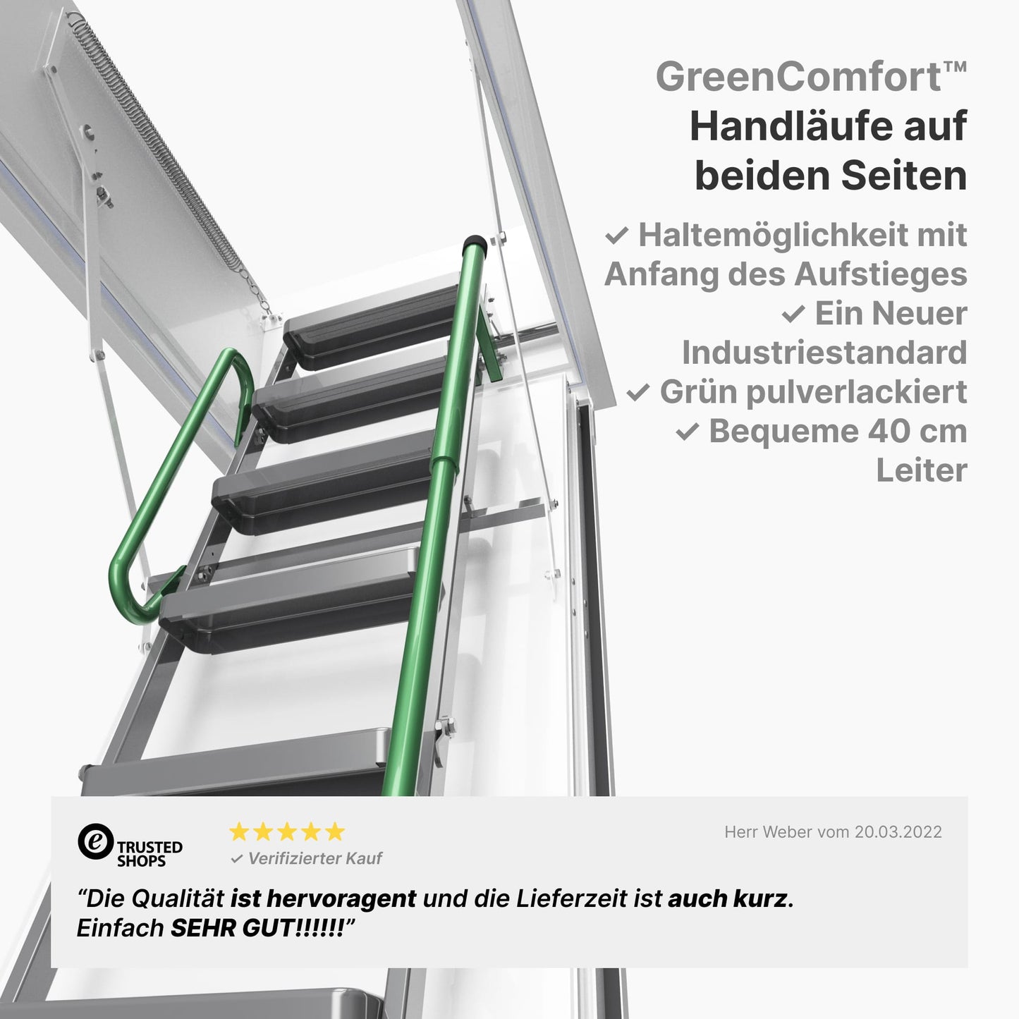 Professionelle Metall + Brandhemmend + Passivhaus HEYKE AntiGravity Metal Pro Bodentreppe