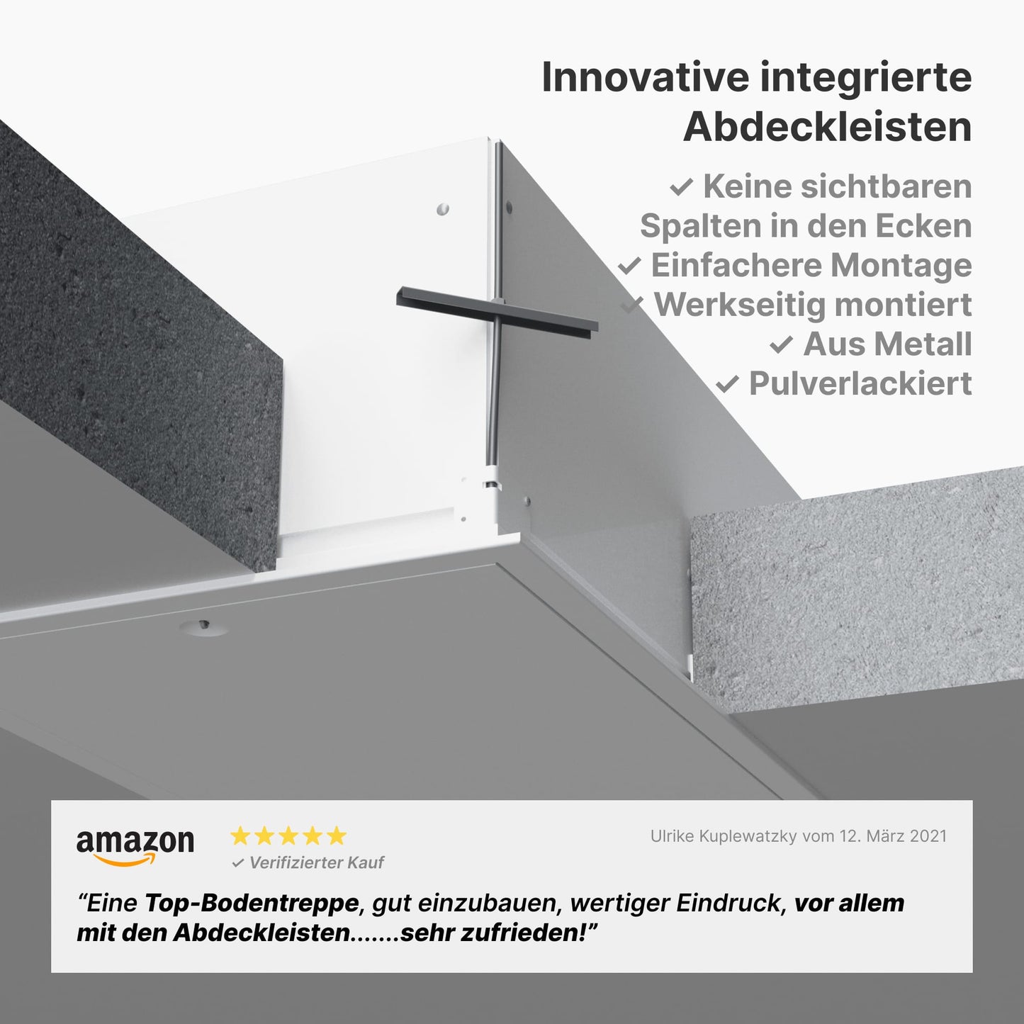 Professionelle Metall + Brandhemmend + Passivhaus HEYKE AntiGravity Metal Pro Bodentreppe