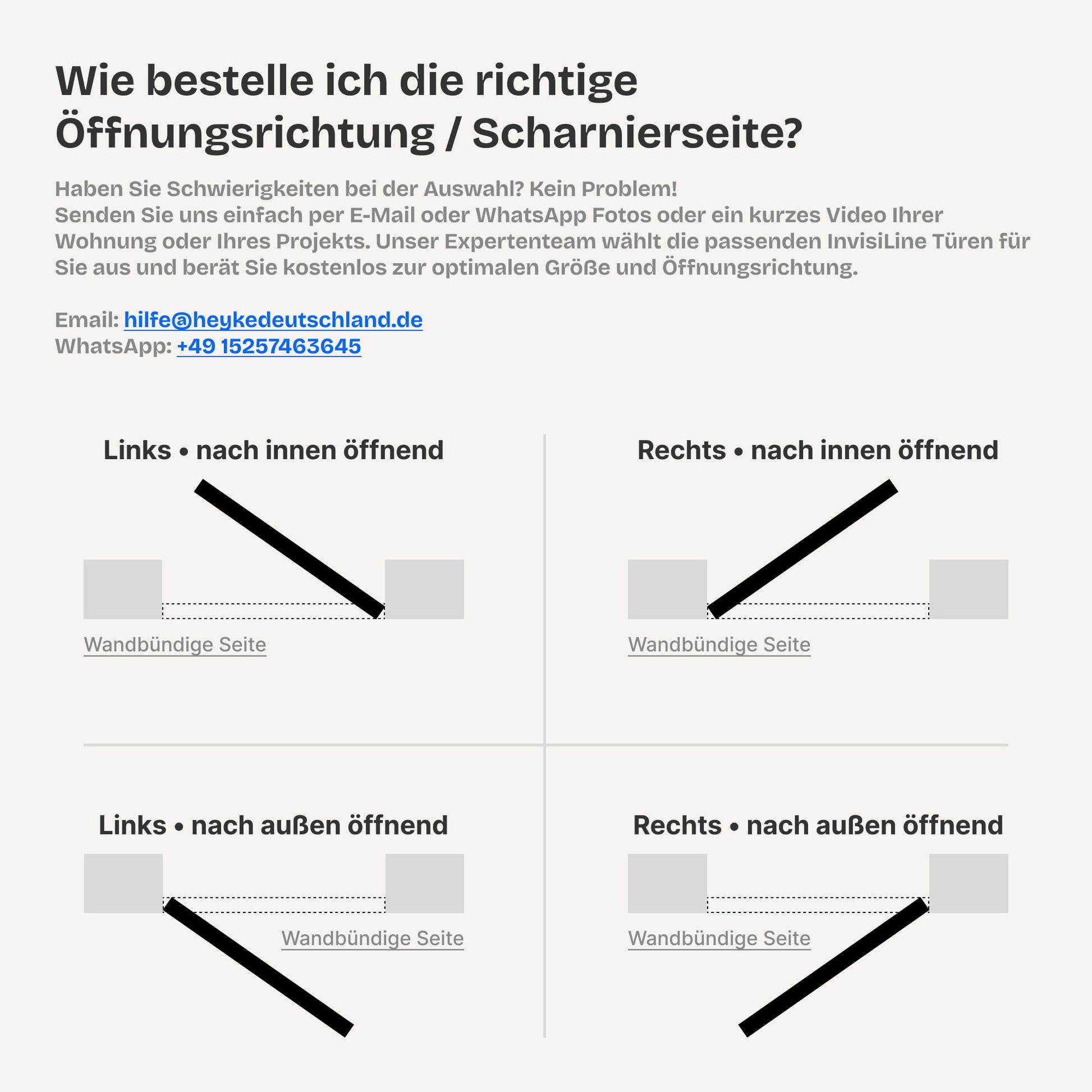 Budgetfreundliche Versteckte Zimmertür • 2 Scharniere • inkl. Zarge • 2,0 m • HEYKE InvisiLine Basic