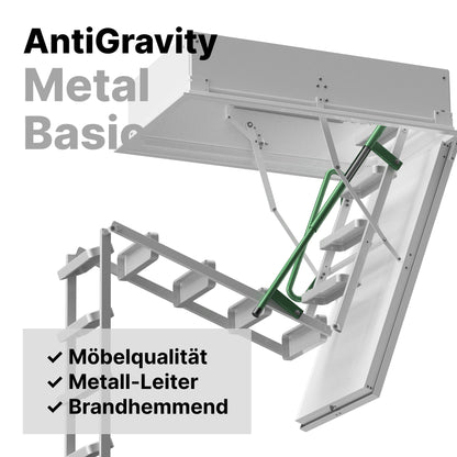 Metall + Brandhemmend HEYKE AntiGravity Metal Basic Bodentreppe