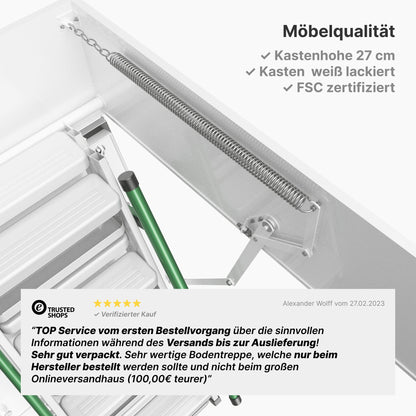 Metall + Brandhemmend HEYKE AntiGravity Metal Basic Bodentreppe
