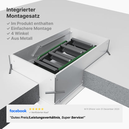 Professionelle Metall + Brandhemmend + Passivhaus HEYKE AntiGravity Metal Pro Bodentreppe