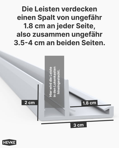 Schneeweiße Abdeckleisten für Holz Bodentreppe