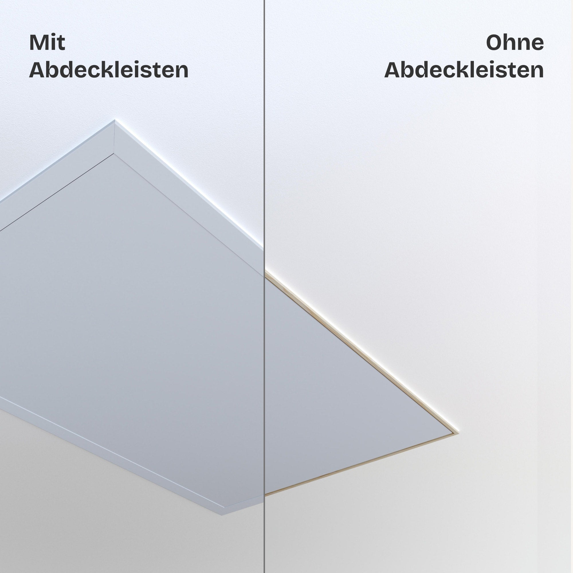 Schneeweiße Abdeckleisten für Holz Bodentreppe