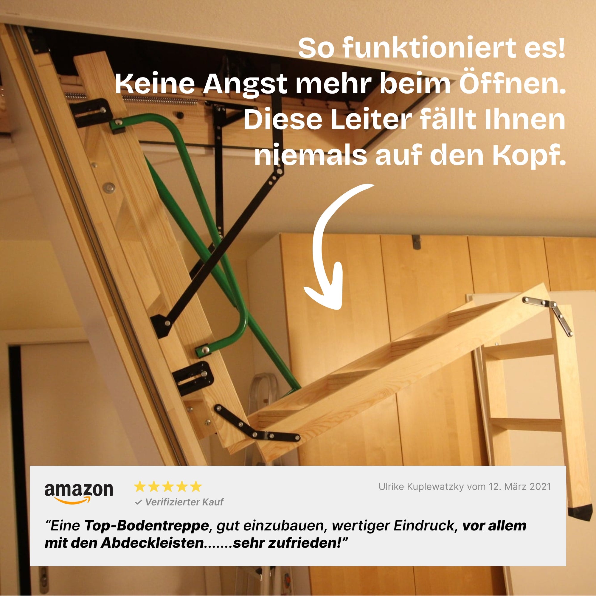 Gedämmte, luftdichte Kl. 4 mit 2 Handläufen Bodentreppen - HEYKE AntiGravity Basic