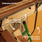 Pro-Passive, luftdichte Kl. 4 mit 2 Handläufen Bodentreppen - HEYKE AntiGravity Pro