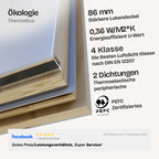 Gedämmte, luftdichte Kl. 4 mit 2 Handläufen Bodentreppen - HEYKE AntiGravity Basic