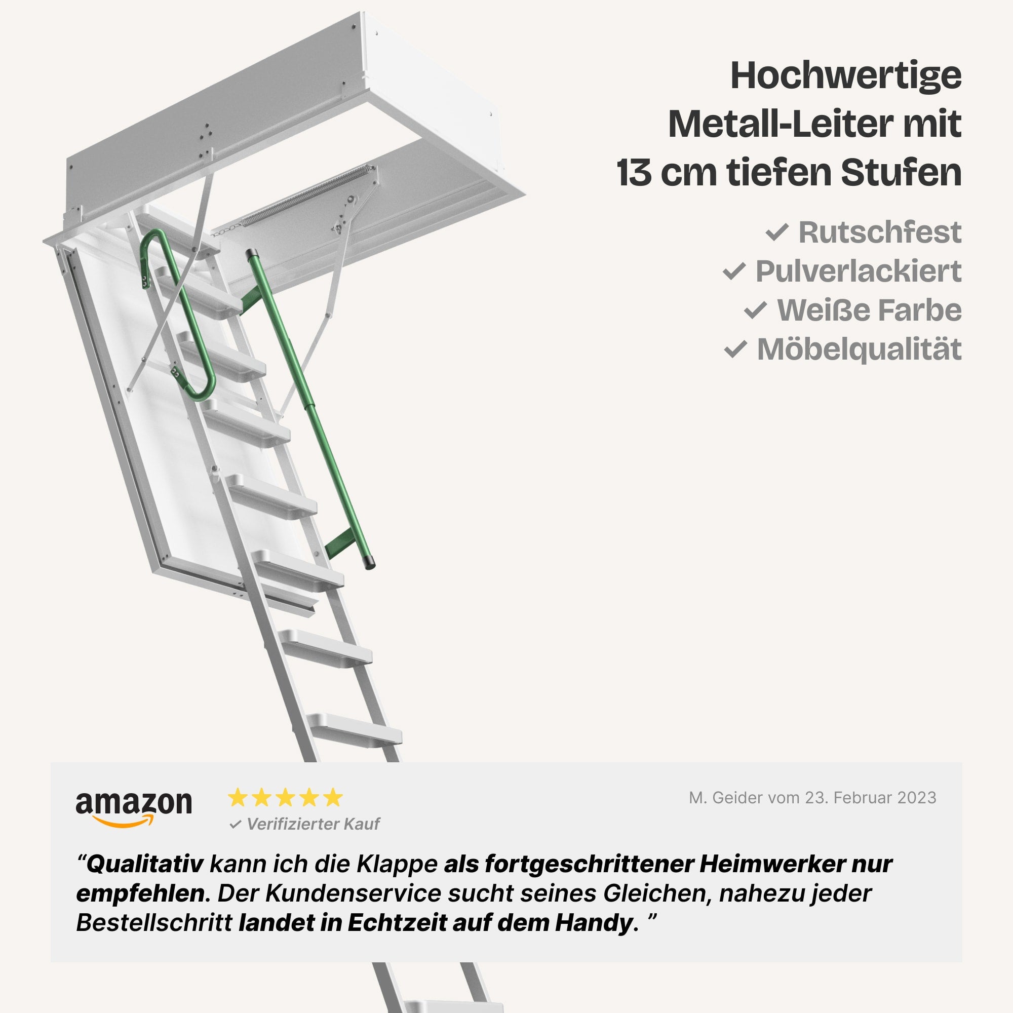 Metall + Brandhemmend HEYKE AntiGravity Metal Basic Bodentreppe