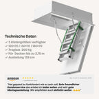Metall + Brandhemmend HEYKE AntiGravity Metal Basic Bodentreppe