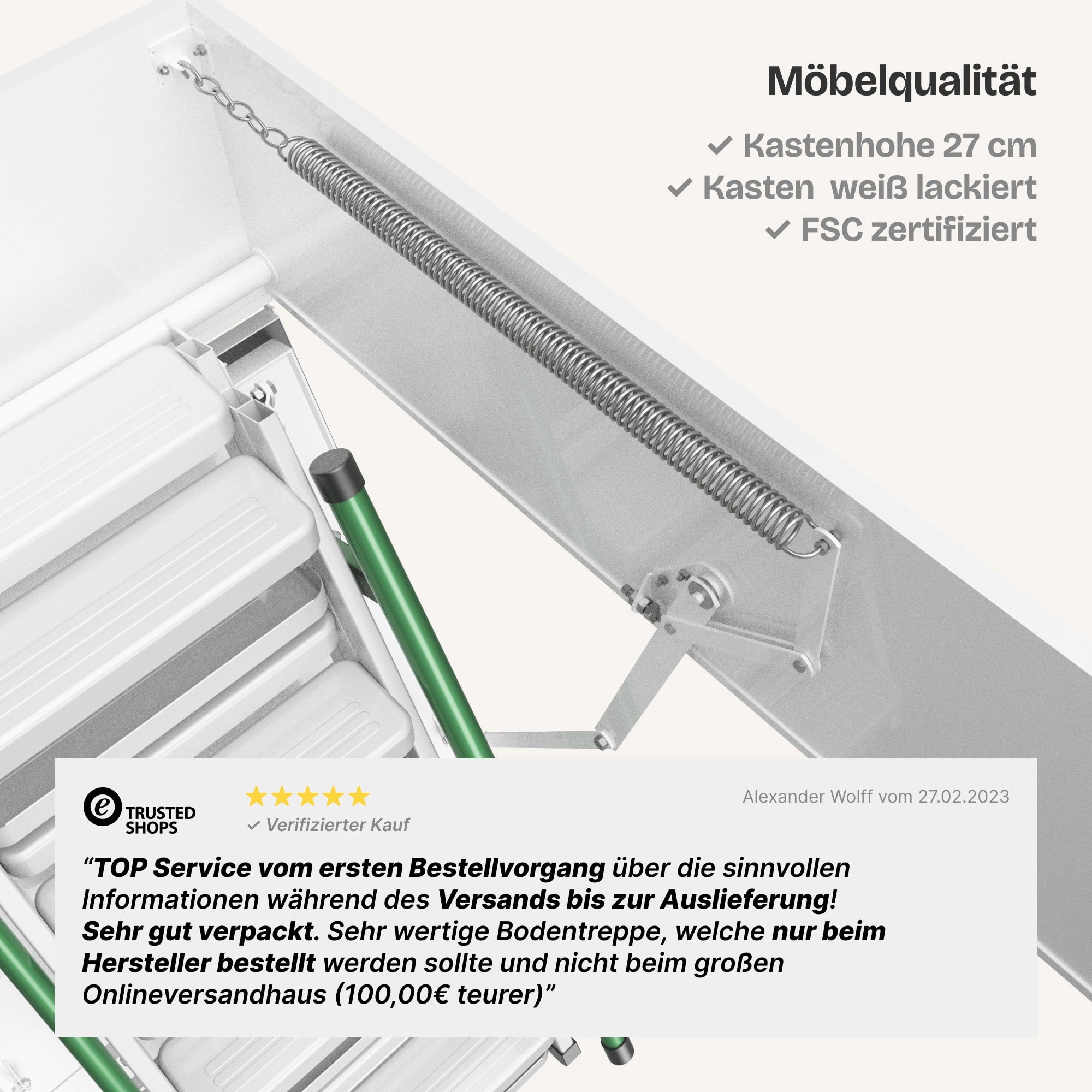 Metall + Brandhemmend HEYKE AntiGravity Metal Basic Bodentreppe