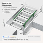 Metall + Brandhemmend HEYKE AntiGravity Metal Basic Bodentreppe