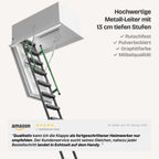 Professionelle Metall + Brandhemmend + Passivhaus HEYKE AntiGravity Metal Pro Bodentreppe