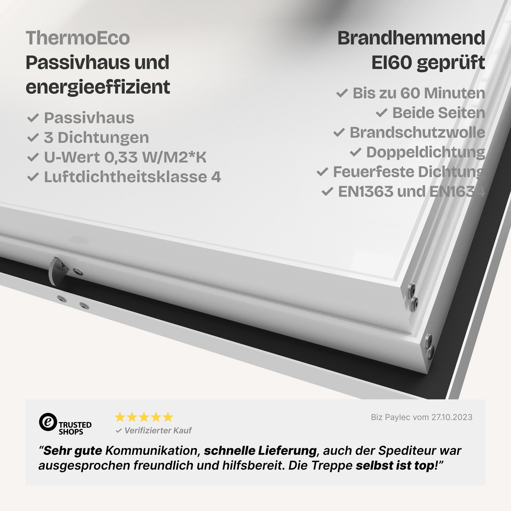 Professionelle Metall + Brandhemmend + Passivhaus HEYKE AntiGravity Metal Pro Bodentreppe