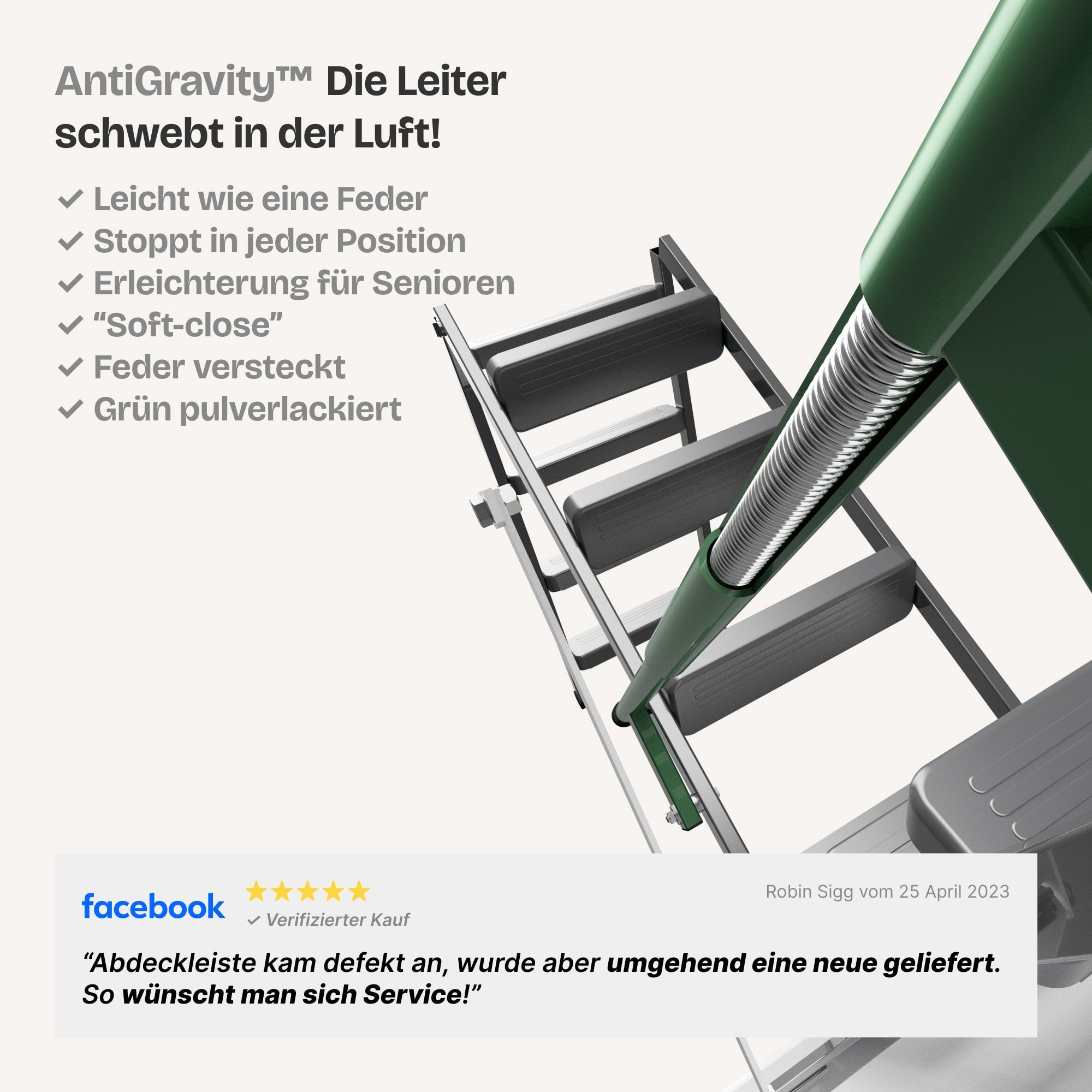 Professionelle Metall + Brandhemmend + Passivhaus HEYKE AntiGravity Metal Pro Bodentreppe