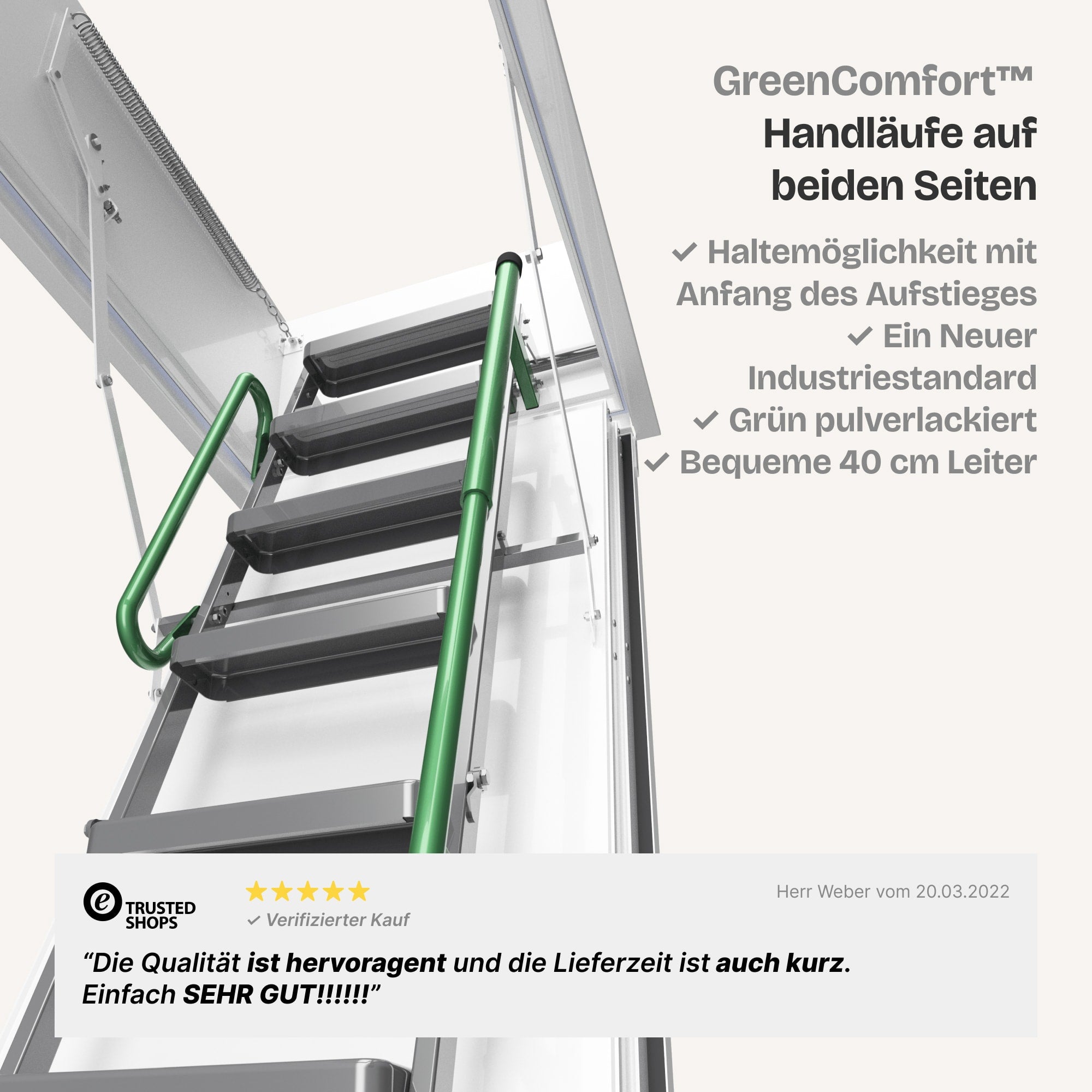 Professionelle Metall + Brandhemmend + Passivhaus HEYKE AntiGravity Metal Pro Bodentreppe