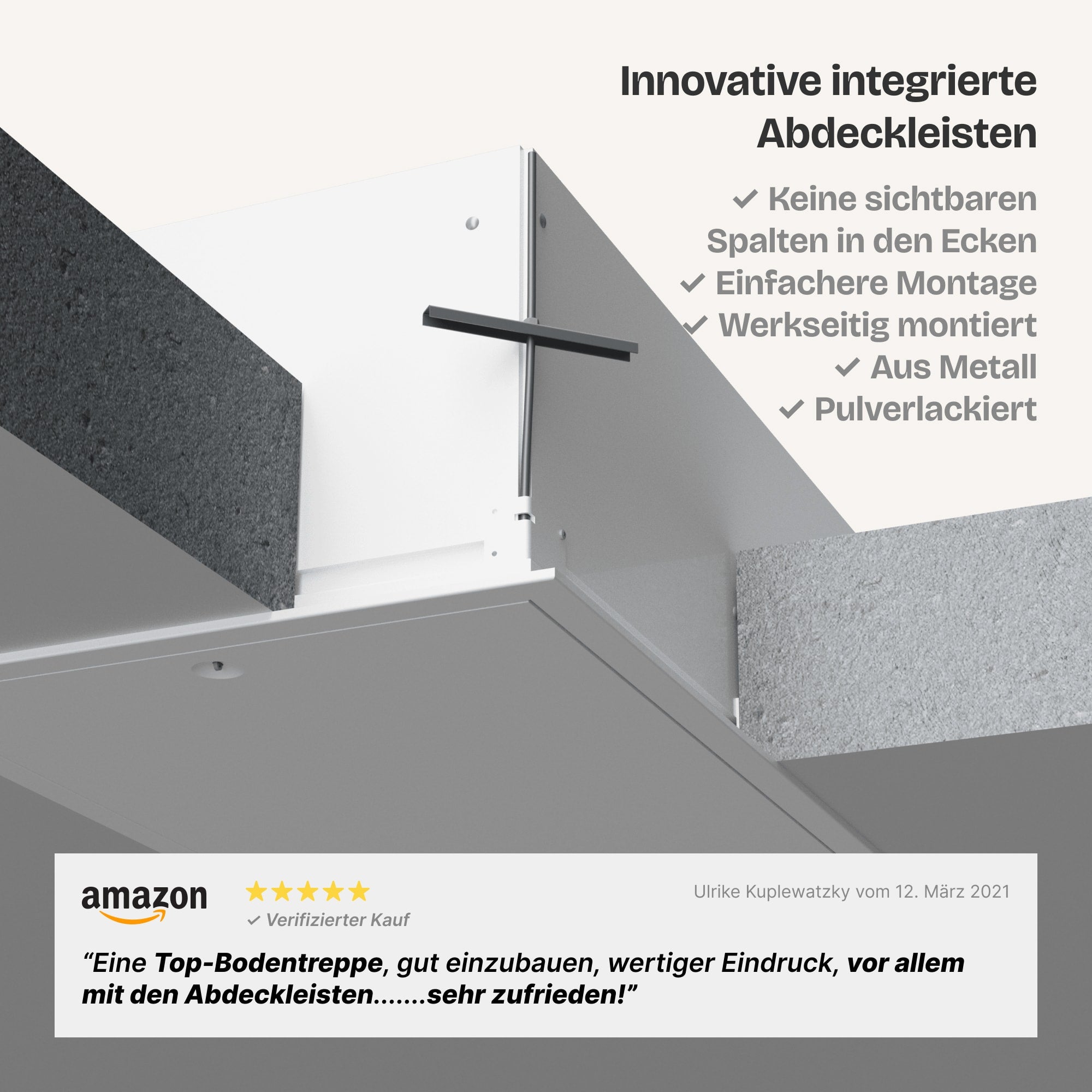 Professionelle Metall + Brandhemmend + Passivhaus HEYKE AntiGravity Metal Pro Bodentreppe