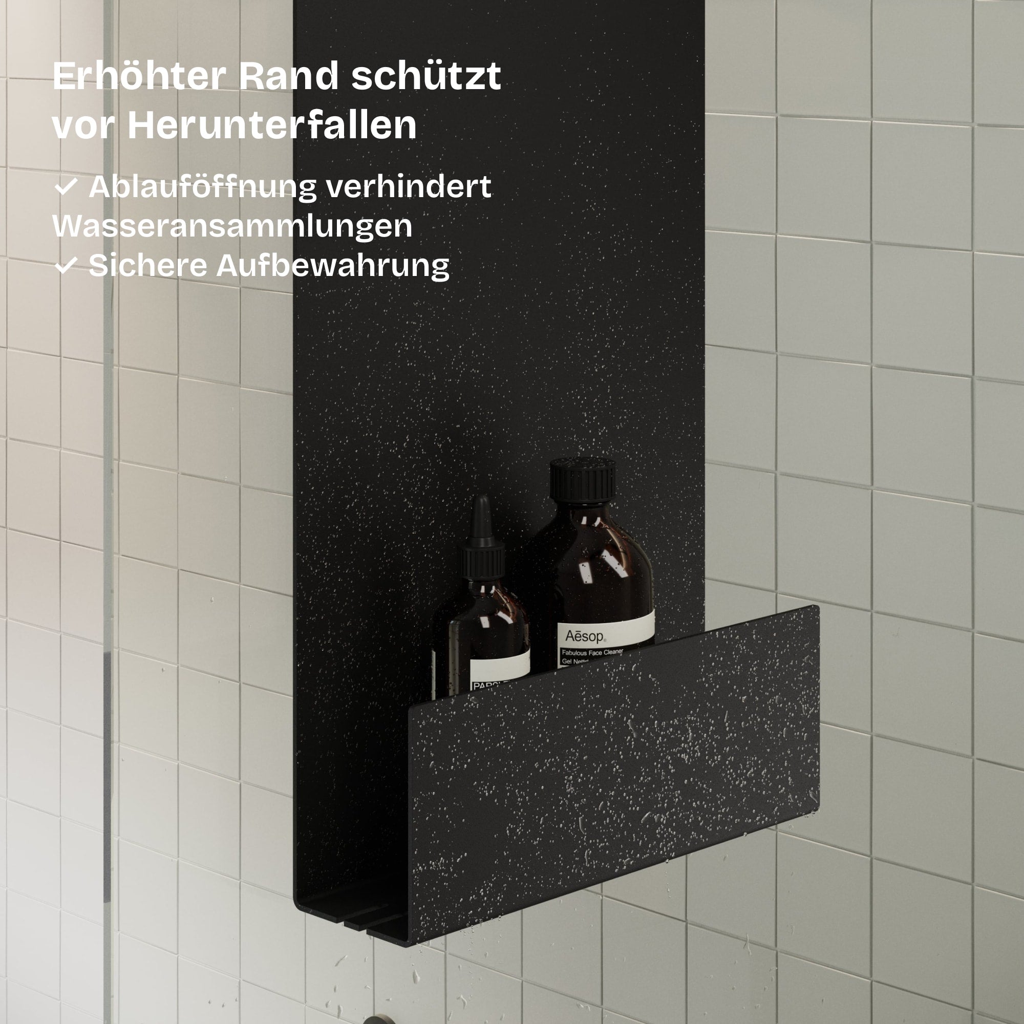 Minimalistische HEYKE AquaForm Premium Duschablage