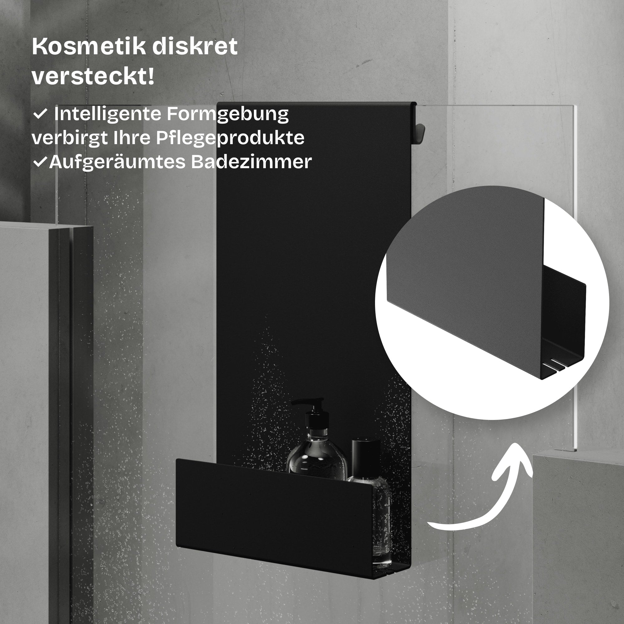 Minimalistische HEYKE AquaForm Premium Duschablage