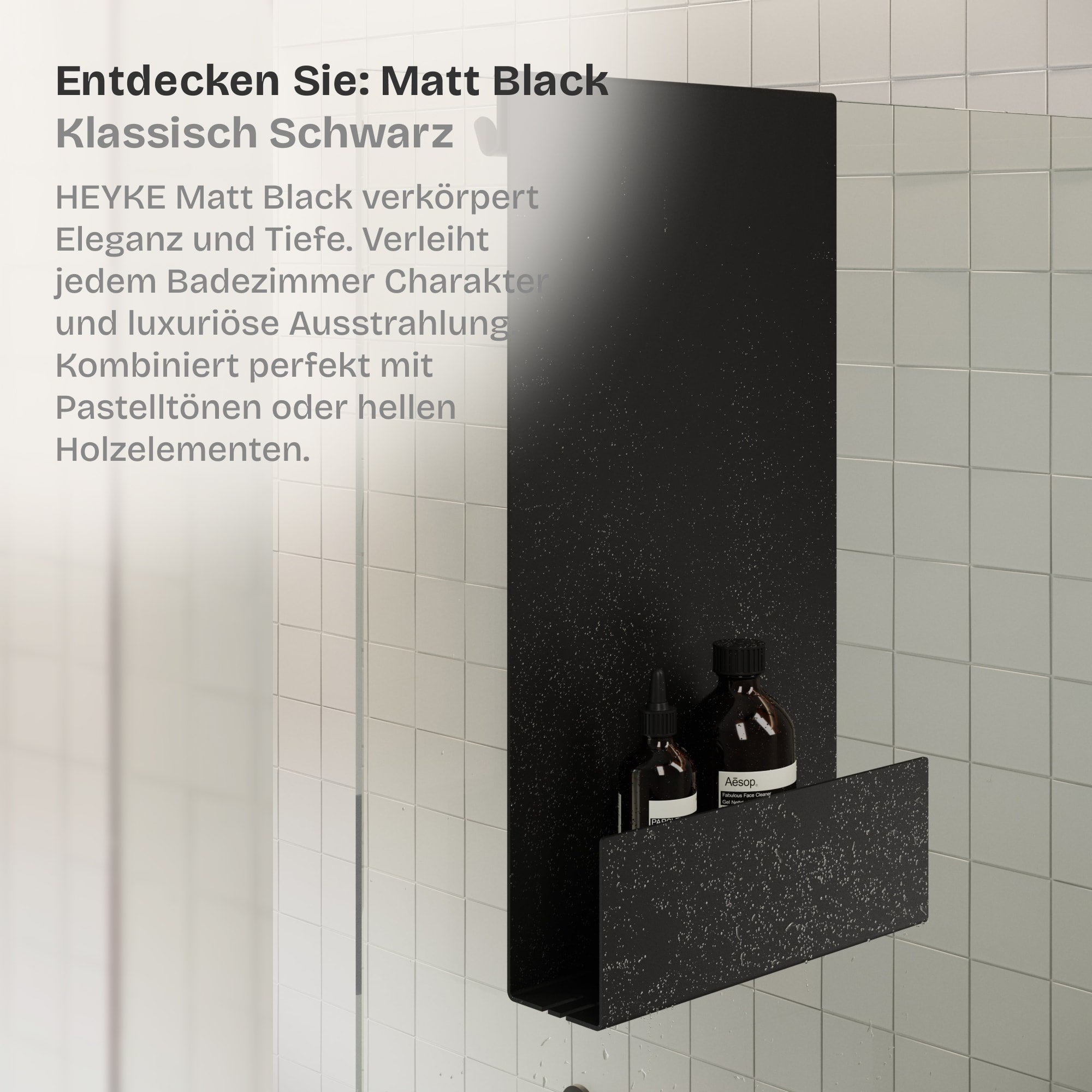 Minimalistische HEYKE AquaForm Premium Duschablage