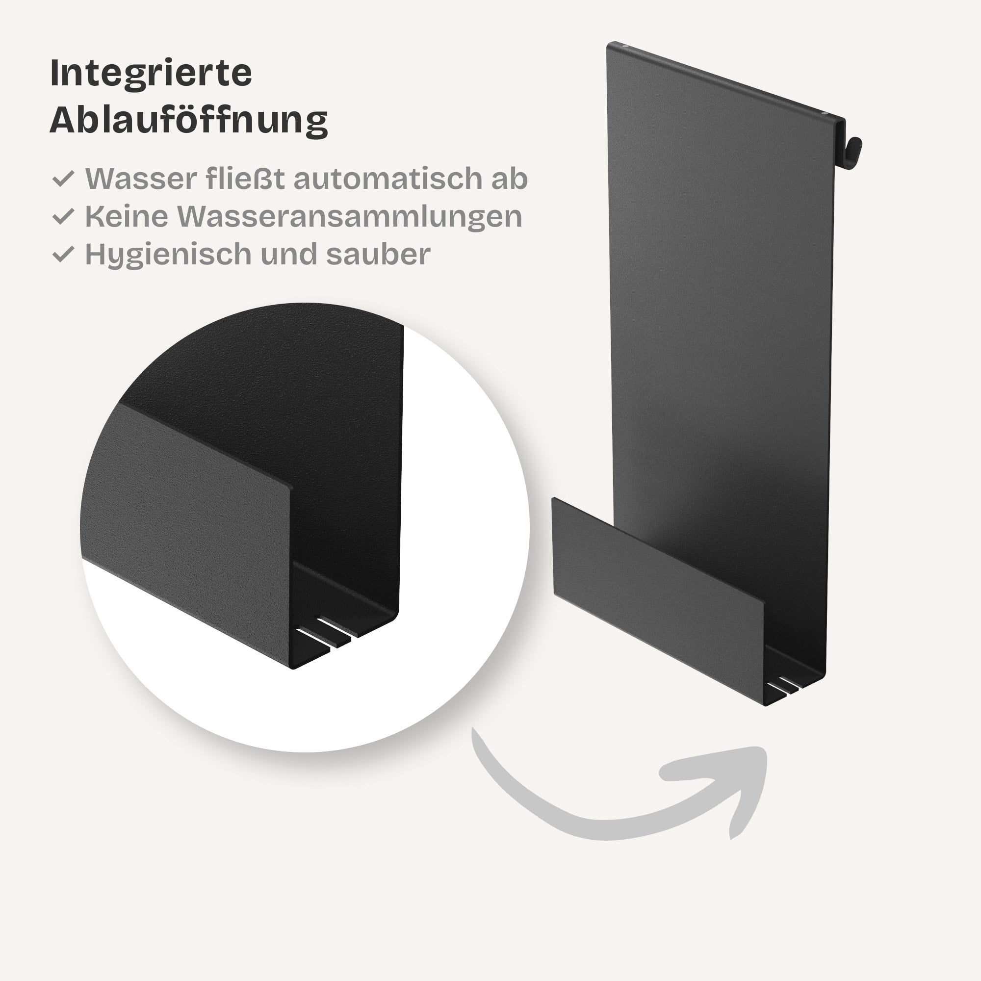 Minimalistische HEYKE AquaForm Premium Duschablage