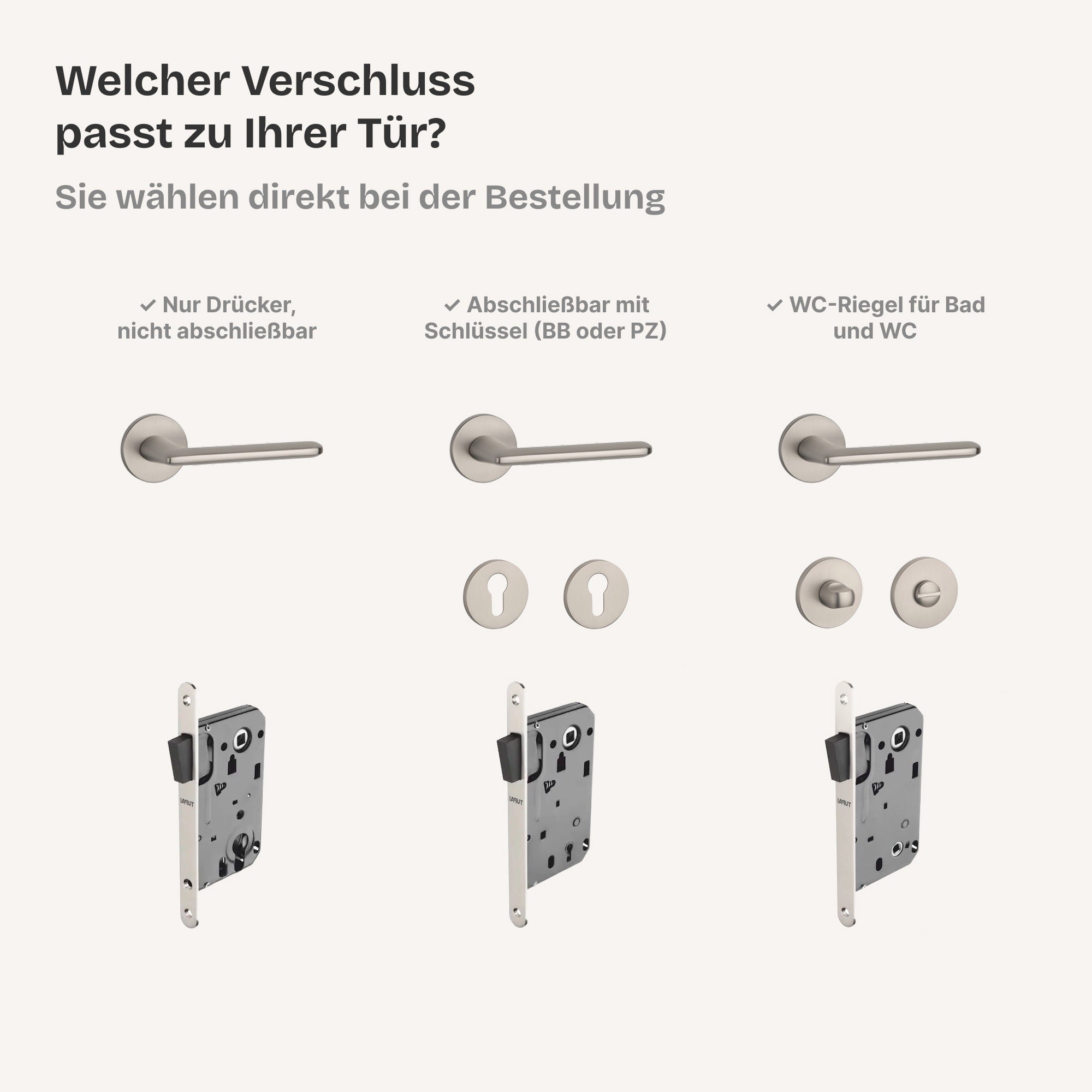 Wandbündige Tür • Budgetfreundlich • weiße Alu-Zarge • 2 Bänder