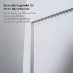 Wandbündige Tür • Budgetfreundlich • weiße Alu-Zarge • 2 Bänder