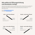 Wandbündige Tür • Budgetfreundlich • weiße Alu-Zarge • 2 Bänder