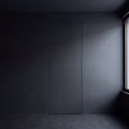 Wandbündige Tür • Innovativ ganz ohne Klinke • Touch-to-Open • Beeindruckende Höhe 2,30 m • schwarze Alu-Zarge