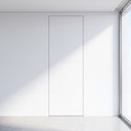 Wandbündige Tür • Innovativ ganz ohne Klinke • Touch-to-Open • Eindrucksvolle Höhe 2,40 m • weiße Alu-Zarge
