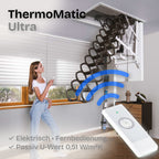 Elektrische & Passiv Bodentreppe + Fernbedienung + Passivhaus-Dämmung + Z-Wave